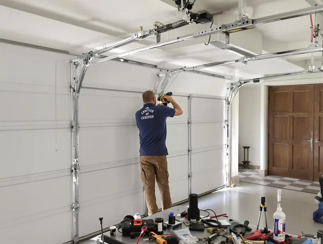Killingly Garage Door Repair certified technician performing precision garage door repair in Killingly
