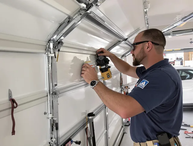 Killingly Garage Door Repair technician quieting a noisy garage door in Killingly