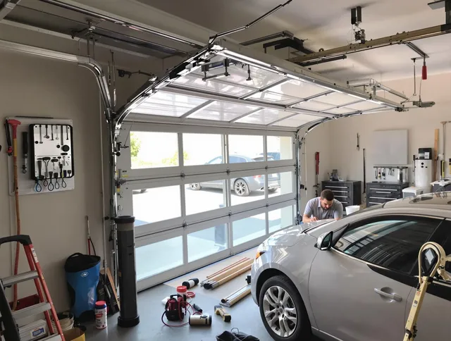 Garage door noise reduction service by Killingly Garage Door Repair in Killingly