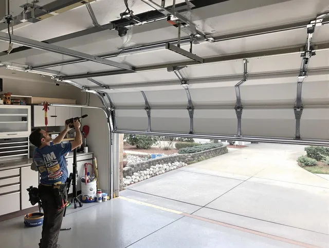 Garage door track repair service by Killingly Garage Door Repair in Killingly